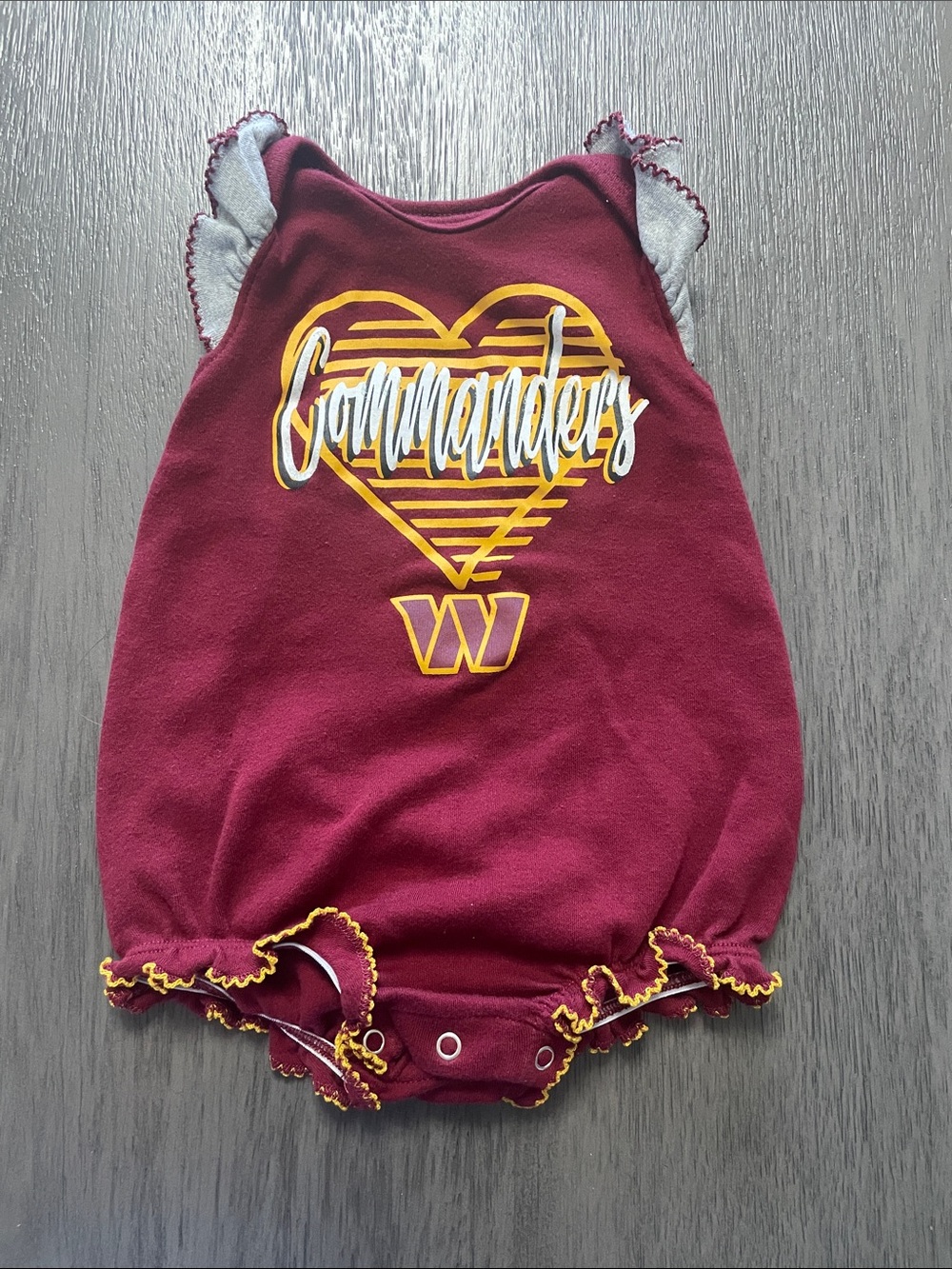 NFL Washington commanders one piece size 0-3MOS